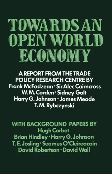 Cover of Towards an Open World Economy