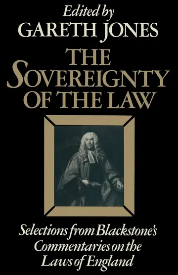 Cover of The Sovereignty of the Law