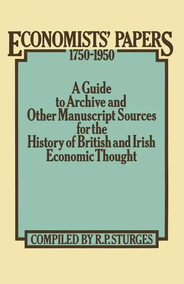 Cover of Economists’ Papers 1750–1950