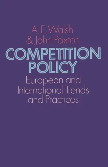 Cover of Competition Policy