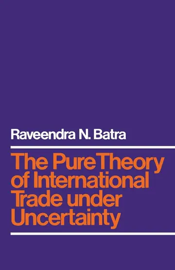 Cover of The Pure Theory of International Trade under Uncertainty