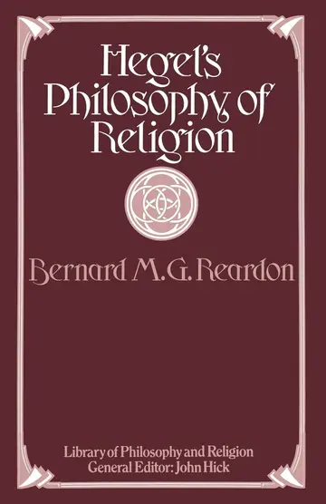 Cover of Hegel’s Philosophy of Religion
