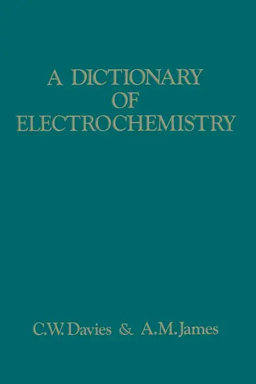 Cover of A Dictionary of Electrochemistry