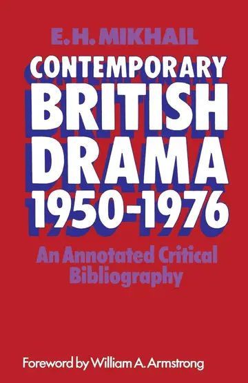 Cover of Contemporary British Drama 1950–1976