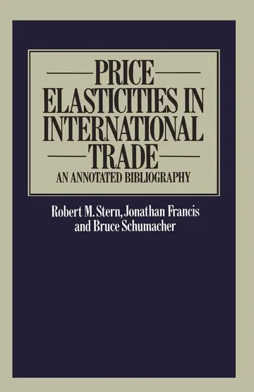 Cover of Price Elasticities in International Trade