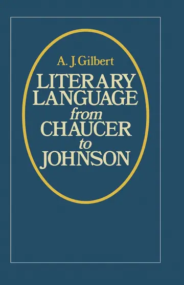 Cover of Literary Language from Chaucer to Johnson
