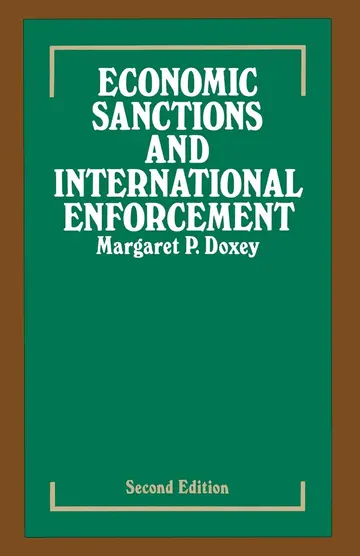 Cover of Economic Sanctions and International Enforcement