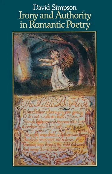 Cover of Irony and Authority in Romantic Poetry