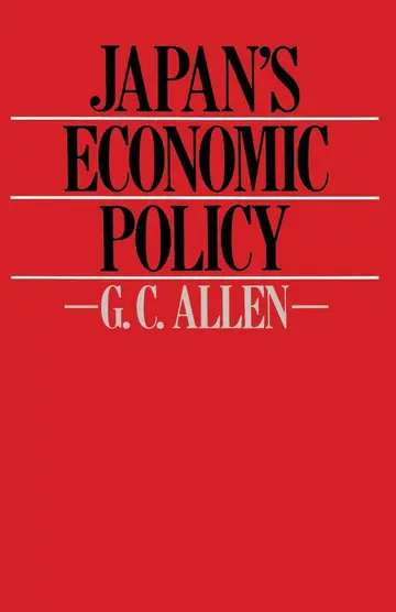 Cover of Japan’s Economic Policy