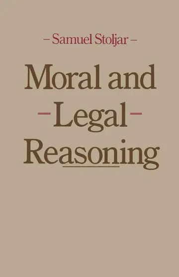Cover of Moral and Legal Reasoning