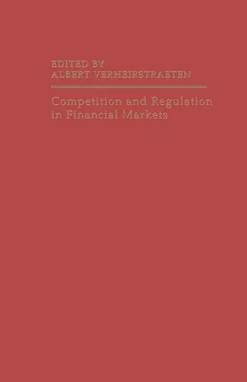 Cover of Competition and Regulation in Financial Markets