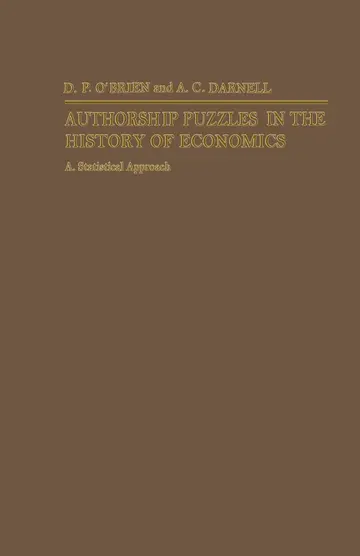 Cover of Authorship Puzzles in the History of Economics