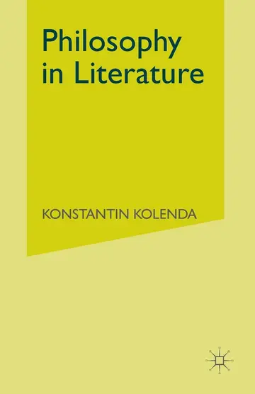 Cover of Philosophy in Literature
