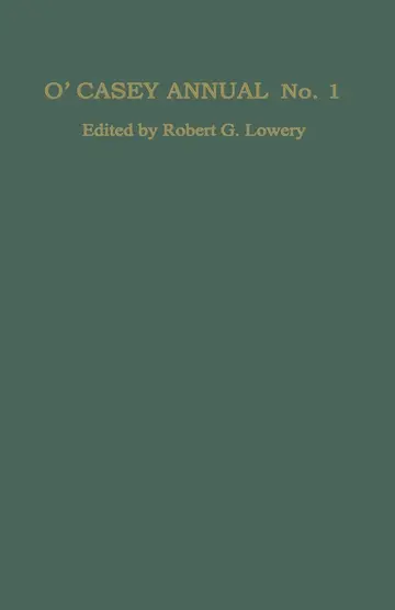 Cover of O’Casey Annual No. 1
