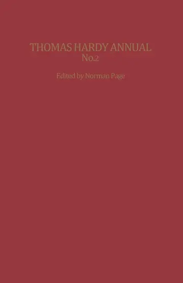 Cover of Thomas Hardy Annual No. 2