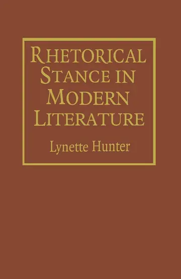 Cover of Rhetorical Stance in Modern Literature