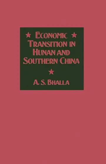 Cover of Economic Transition in Hunan and Southern China