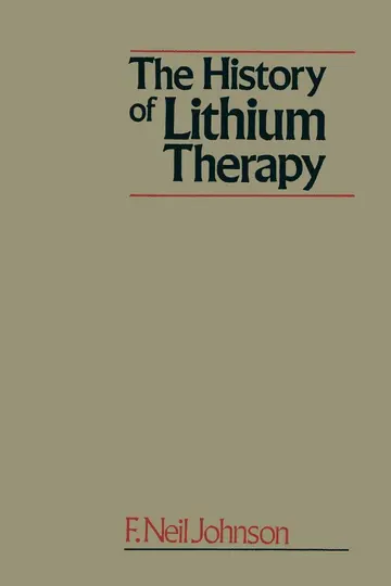 Cover of The History of Lithium Therapy