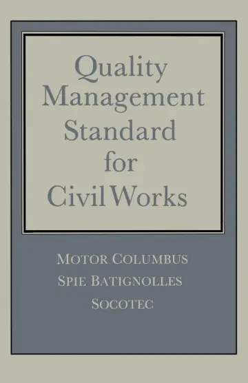 Cover of Quality Management Standard for Civil Works