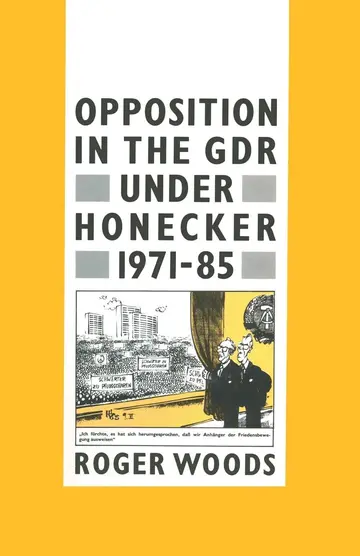 Cover of Opposition in the GDR under Honecker, 1971–85