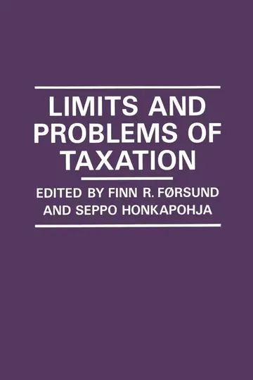 Cover of Limits and Problems of Taxation