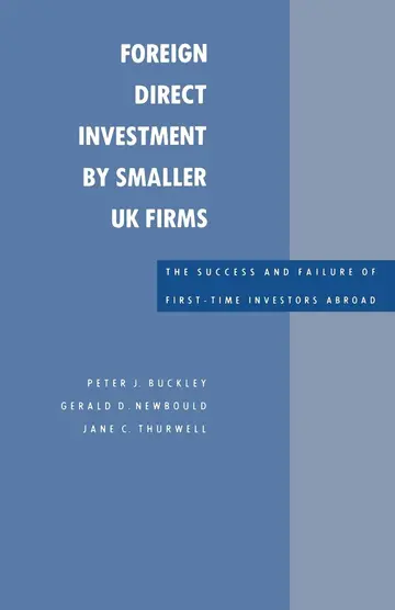 Cover of Foreign Direct Investment by Smaller Uk Firms