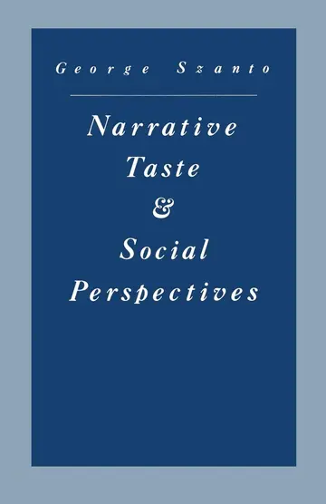 Cover of Narrative Taste and Social Perspectives