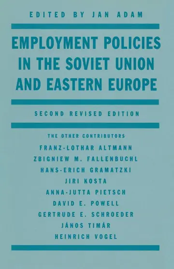 Cover of Employment Policies in the Soviet Union and Eastern Europe