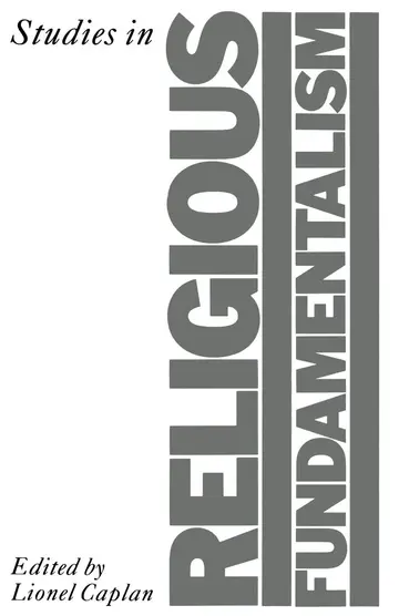 Cover of Studies in Religious Fundamentalism