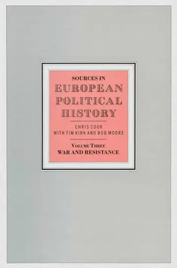 Cover of War and Resistance