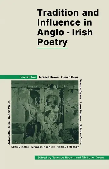 Cover of Tradition and Influence in Anglo-Irish Poetry