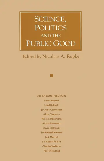 Cover of Science, Politics and the Public Good