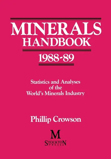 Cover of Minerals Handbook 1988–89