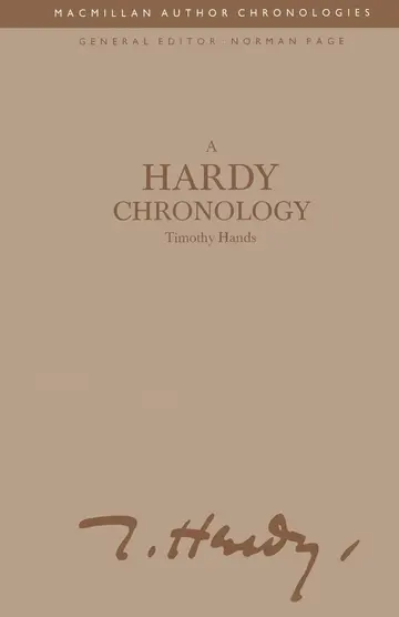 Cover of A Hardy Chronology