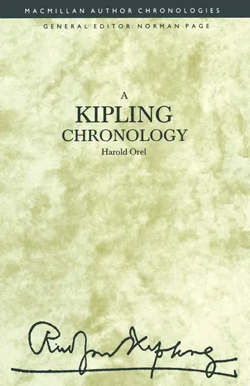 Cover of A Kipling Chronology