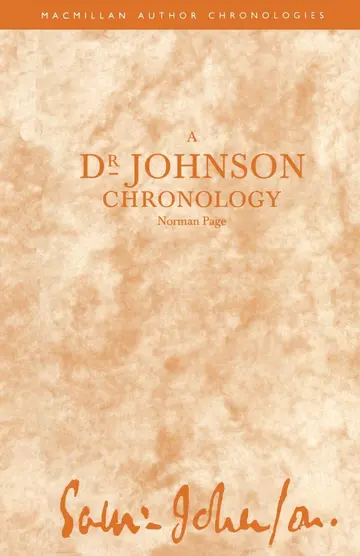 Cover of A Dr Johnson Chronology
