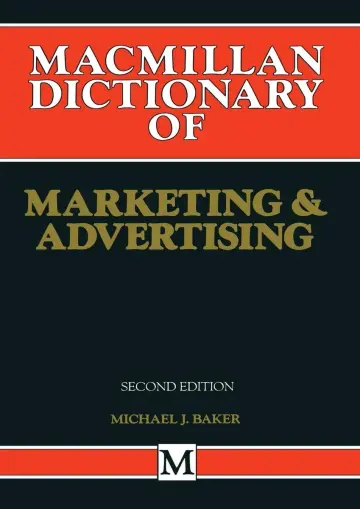 Cover of MacMillan Dictionary of Marketing and Advertising