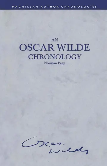 Cover of An Oscar Wilde Chronology