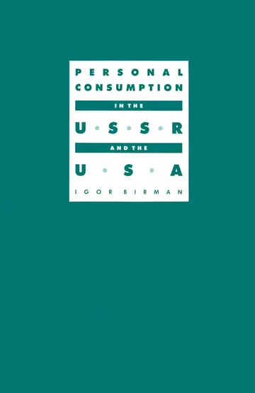 Cover of Personal Consumption in the USSR and the USA