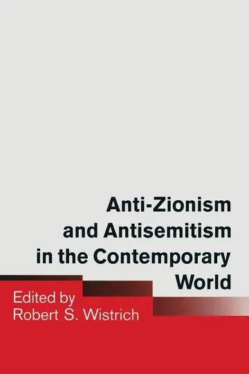 Cover of Anti-Zionism and Antisemitism in the Contemporary World