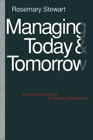 Cover of Managing Today and Tomorrow