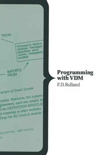 Cover of Programming with VDM