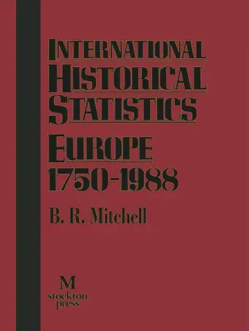 Cover of International Historical Statistics Europe 1750 1988