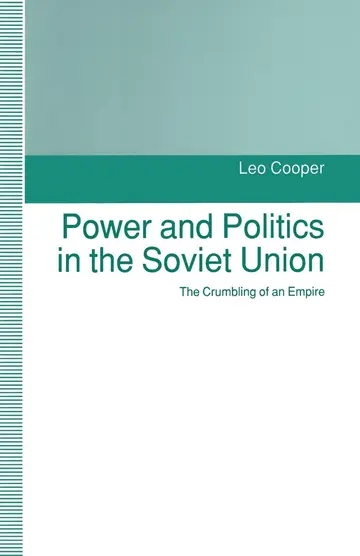 Cover of Power and Politics in the Soviet Union