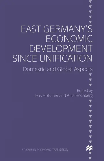 Cover of East Germany's Economic Development Since Unification