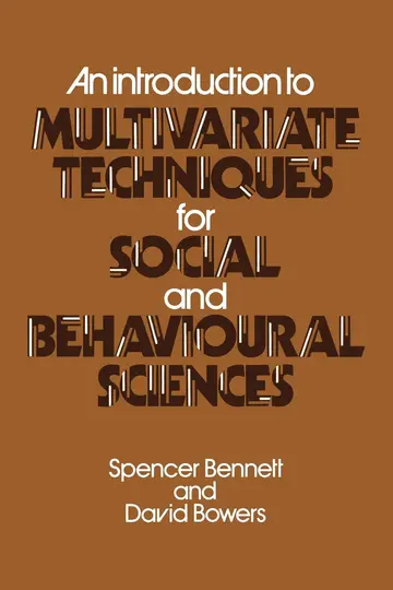 Cover of An Introduction to Multivariate Techniques for Social and Behavioural Sciences