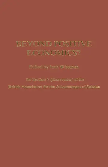 Cover of Beyond Positive Economics?
