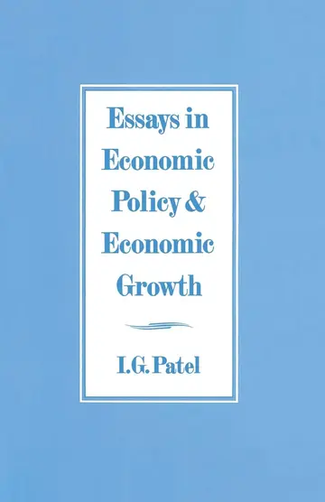 Cover of Essays in Economic Policy and Economic Growth