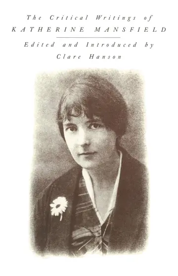 Cover of The Critical Writings of Katherine Mansfield