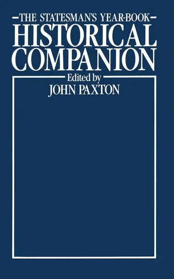 Cover of The Statesman's Year-book Historical Companion